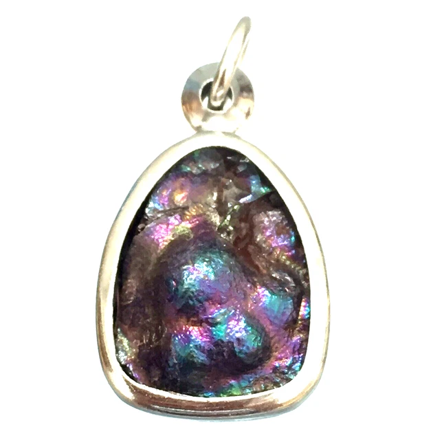 leklai pendant umklum  iridescent rainbow  hematite gift stone amulet 17 g