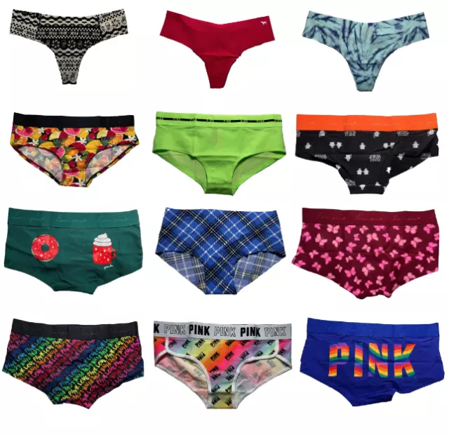 VICTORIA SECRET PINK Underwear XS to XXL Boyshorts Thongs or