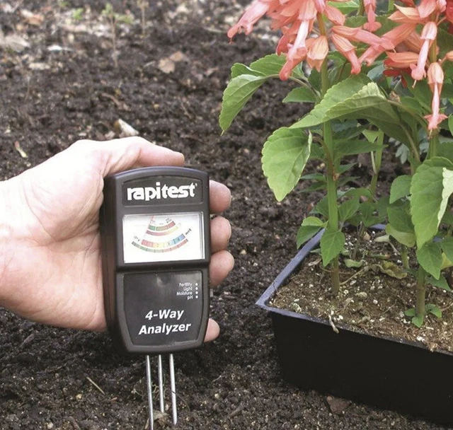 Rapitest 4 Way Garden Soil PH Temp Fertility UV Meter Analyzer NEW 1880 Tester