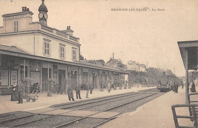 Cpa 95 Enghien Les Bains / La Gare