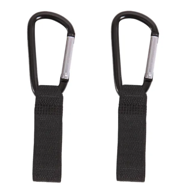 2x Pram Bag Hook Pram Hanger Carabiner Hook for Handbags Universal Fit