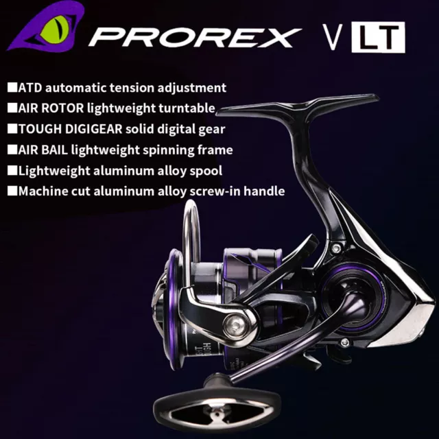 Daiwa Prorex V LT Spinning Reels Brand New Ultra Smooth Powerful Fishing Reel 3