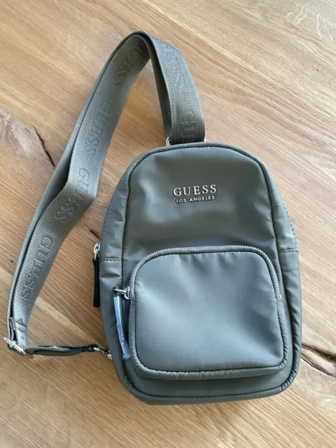 Guess Cross Body Bag / Rucksack / Unisex Olivegrün / Neu