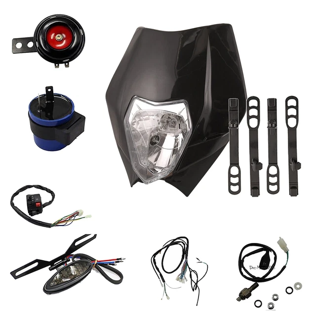 REC REG HEAD Tail Light kit for Yamaha YZ450 WR450 WR250 Black TDR 93.