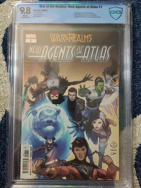 War of the Realms New Agents Atlas #1 CBCS 9.8 1st Wave,Aero,Luna Snow,Crescent