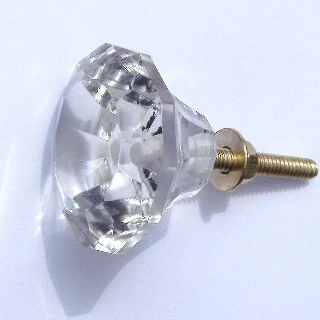 Petit Cristal Coupe Verre Tiroir & Placard Tirer Porte Boutons 35 MM