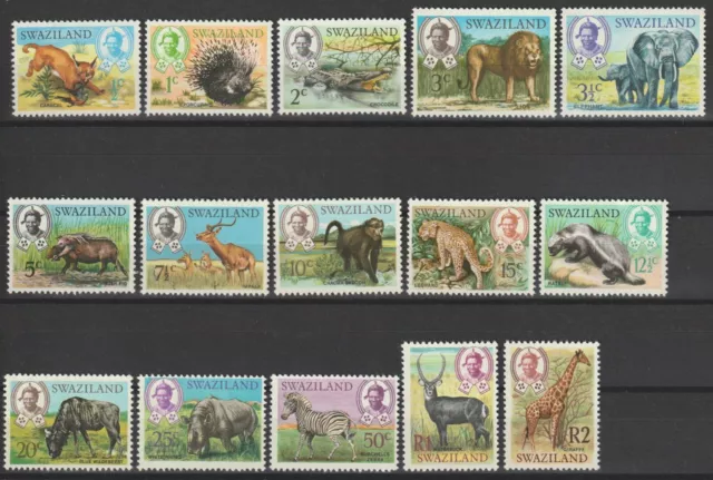 SWAZILAND 1969/72 SG 161/75 MNH Cat £29