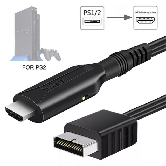 Adapter PS2/PS1 zu HDMI Audio-Video-Konverter-Kabel PS2 zu HDMI-kompatibale 1M