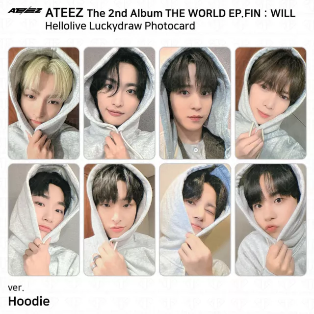 ATEEZ 2nd Album THE WORLD EP.FIN WILL Hellolive Lucky Draw Photocard KPOP K-POP