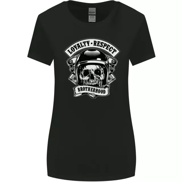 Respect Brotherhood Motorcycle Biker Bike Womens Wider Cut T-Shirt