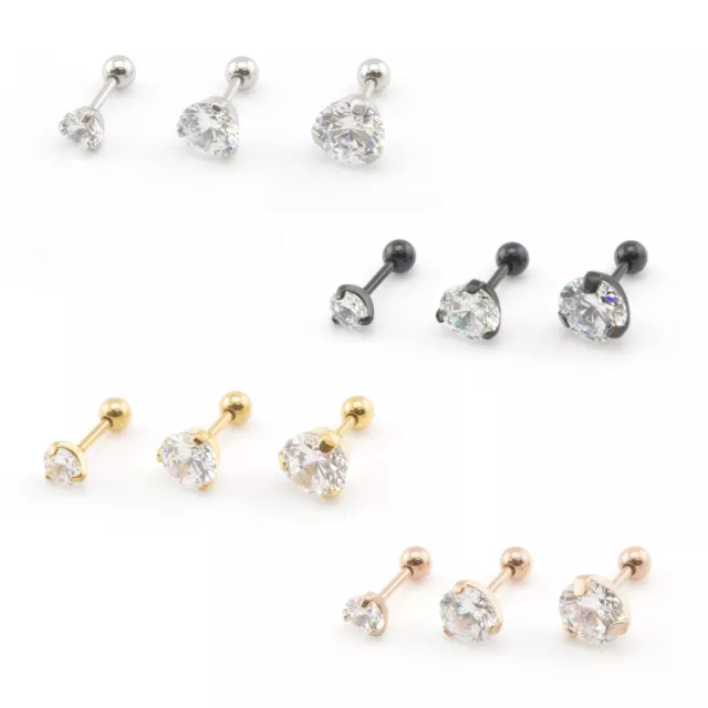 Lot de Broches Gem Cartilage Barre Tragus Hélix Oreille Piercing Clous Divers