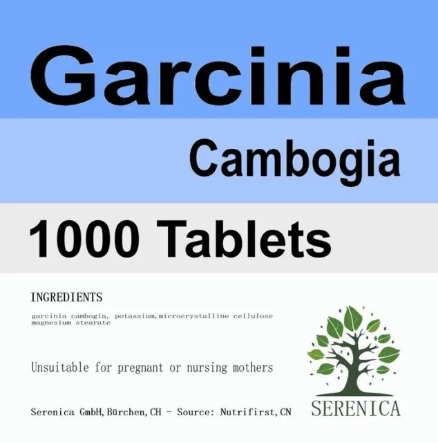 Pure Garcinia Cambogia Extract HCA Diet Weight Loss x 1000 Tablets