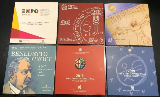 Italia - Divisionale Zecca - Divisionali Annuali in Euro dal 2002 al 2018 FDC