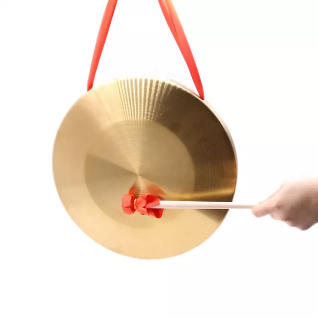 15.5cm Gong with Hammer Drumstick Brass Hand Gong for Home Office Celebration