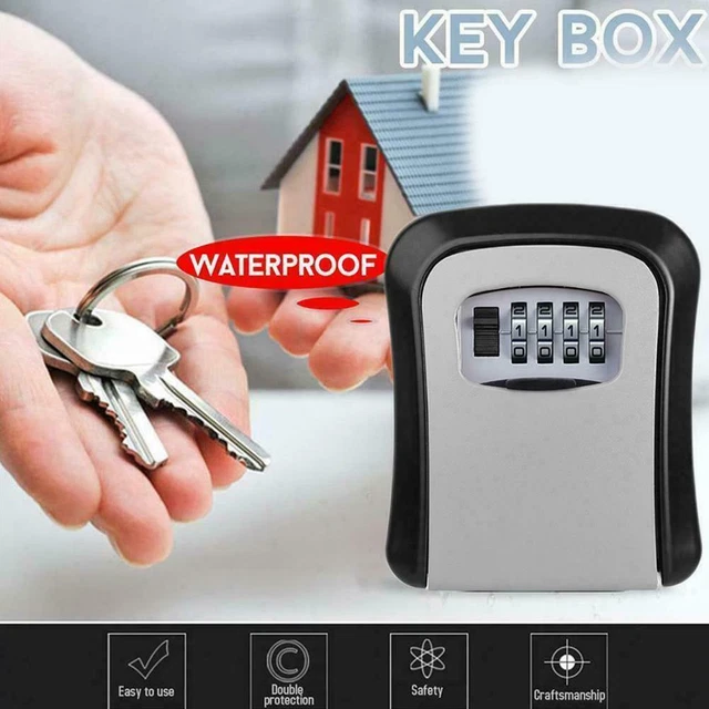 KEY LOCK BOX Wall Mounted Key Safe Box Weatherproof Combination Key