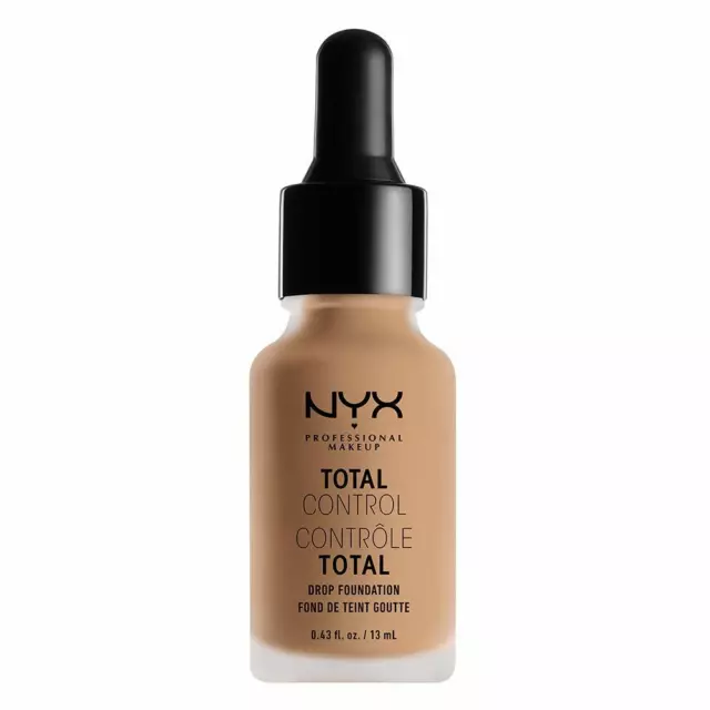 NYX PROFESSIONAL MAKEUP Total Control Drop Foundation,Tan, 0.43 Fl Oz TCDF12