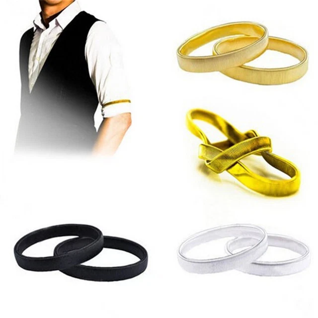 Pulsera Elástica Camisa Mangas Mujeres Hombres Ajustable Resorte Brazo Puños Bandas