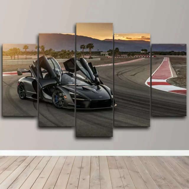 McLaren Racing Track Super Modern Car 5 Piece Canvas Wall Art Print Home Decor