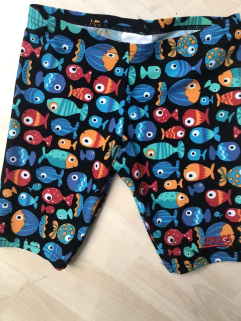 ZOGGS ragazzi, pantaloncini da nuoto, design pesce colorato età 2-3 anni, in perfette condizioni