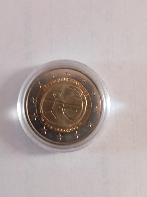Pièce rare de 2 euros - Commémorative république française - UEM 1999 -2009