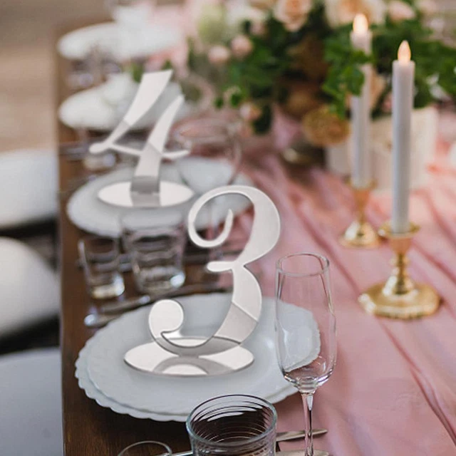 10pcs 1-10/11-20 Number Acrylic Table Numbers DIY Romantic Sign Card. Seat G7S2