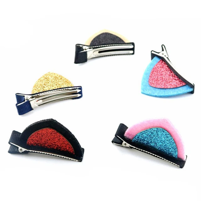 18 pz clip per capelli orecchio di gatto ragazze barrette glitter accessori bambino copricapo