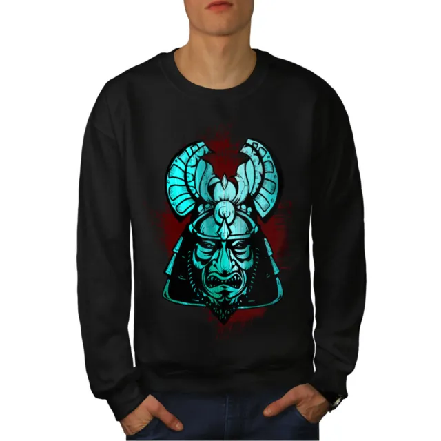 Wellcoda Fantasy Katana Warrior Mens Sweatshirt,  Casual Pullover Jumper