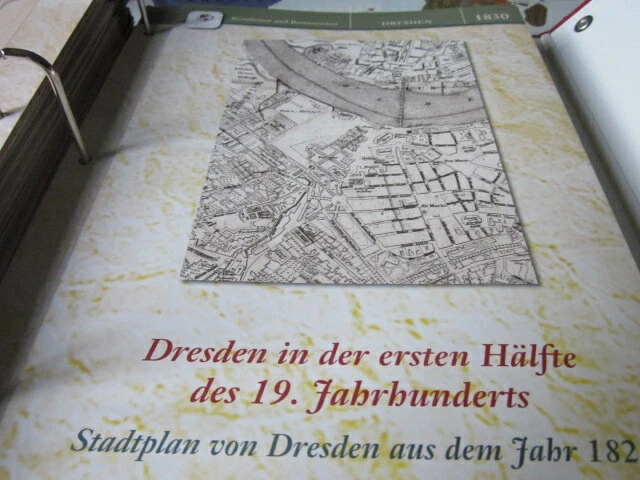 Dtsch.Geschichte in Historischen Karten 1830 Dresden Stadtplan 1828