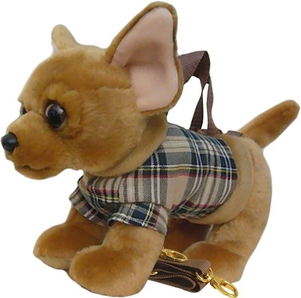 SHORT COATED CHIHUAHUA bag plush dog handbag girls handbags dogs
