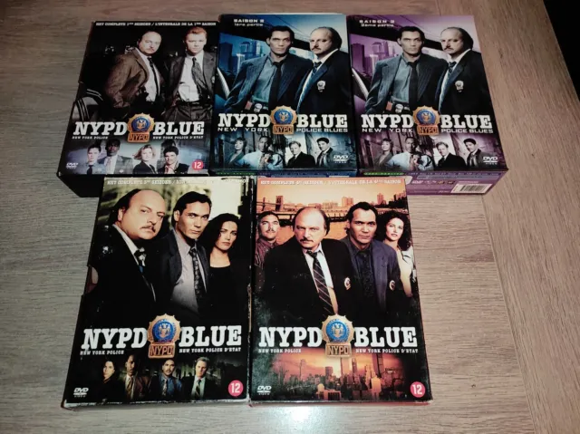 RARE! NYPD BLUE INTEGRALE DVD SAISON 1 à 4 AVEC VERSION FRANÇAISE Les DVD En TBE