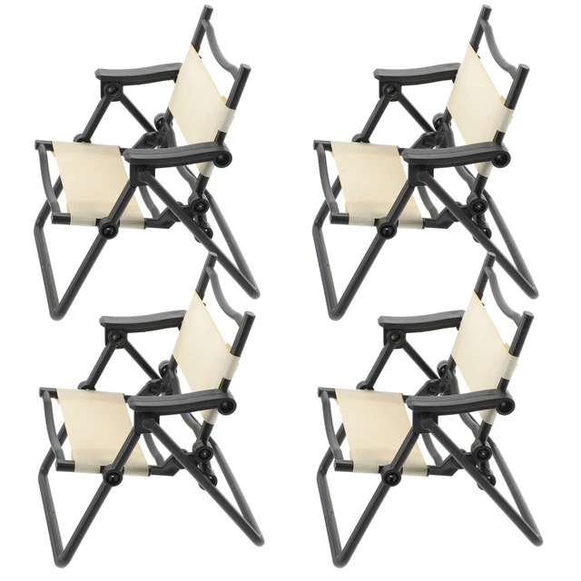 4 Pcs Tiny Chair Prop Dollhouse Beach Chair Model Accessories