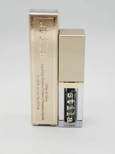 Stila Glitter & Glow Liquid Eye Shadow  IN MOLTEN MIDNIGHT 0.153oz (4.5ml)