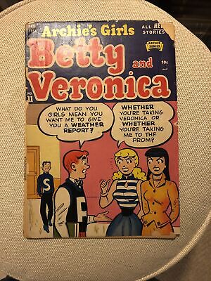 Betty and Veronica Archies girls #11 1954 ruff condition 10 cent