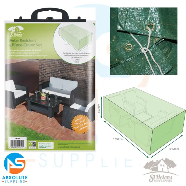 St Helens Home & Garden Water Resist Large Garden Set Cover Cover 4 Pieces GH055