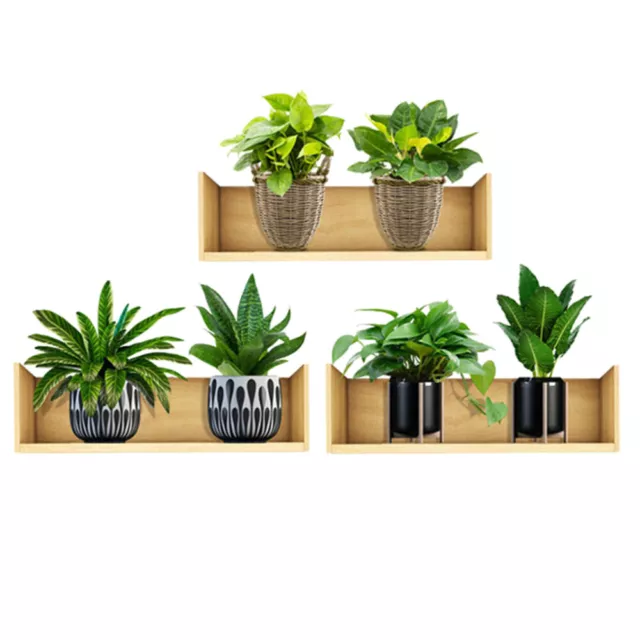 3 Sheets Green Plants Wall Decor Potted Sticker The Offic for Bedroom Applique 3