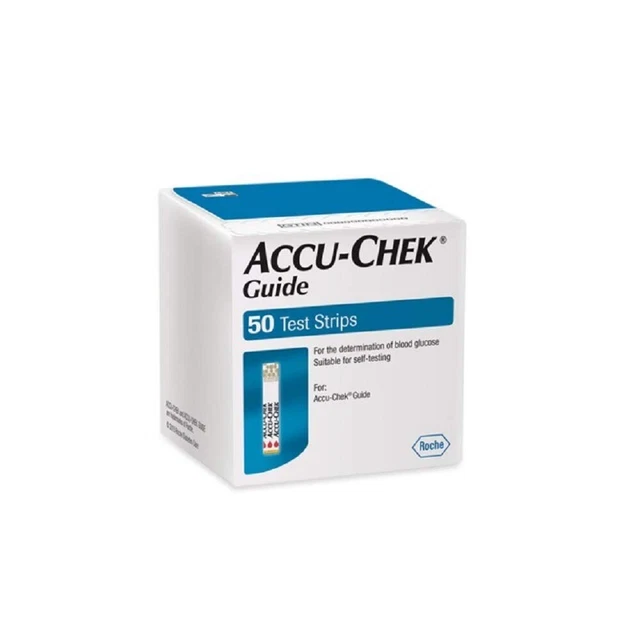 3 X Accu-Chek Guide Strips Pack of 50 (White) Made in USA EXP. 2024