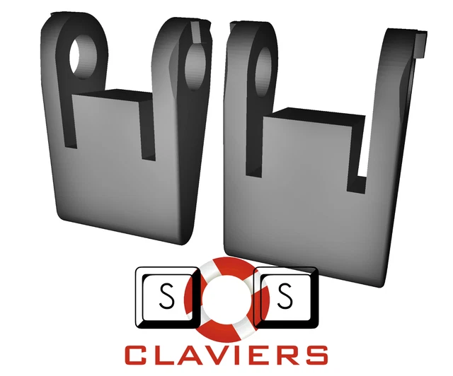 Jeu De Pieds Inclinables De Rechange Pour Clavier Rétro IBM 4704 - Neuf - Fabriqué En France
