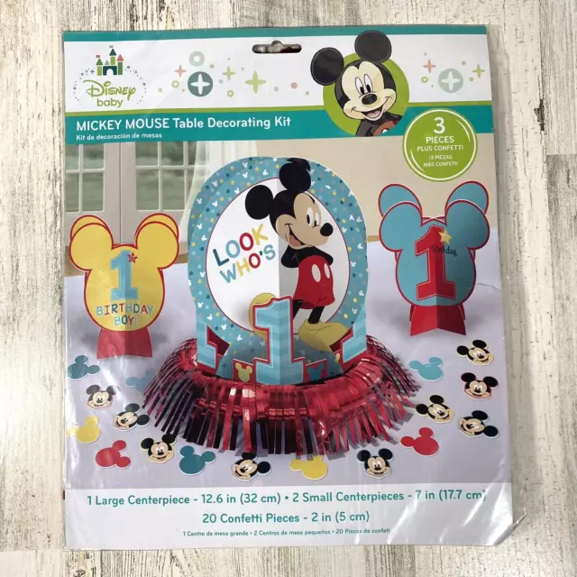Mickey Mouse 1st Birthday Decorations Kit for Baby Shower Boys Girls Mickey  The