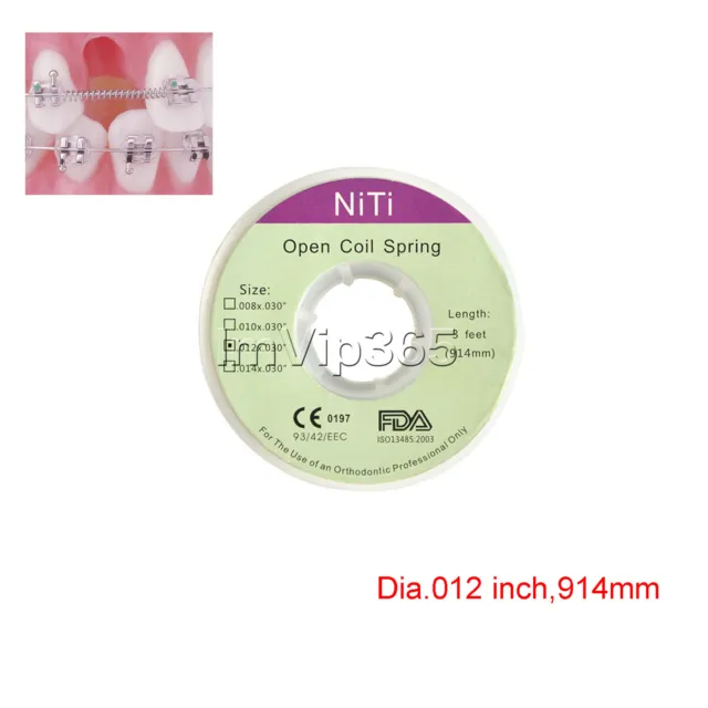 Dental Open Niti Coil Spring Spool 012*030 Orthodontics 3 Feet 914mm VIP