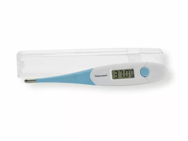 TERMÓMETRO DIGITAL 10sg MEDIDOR DE TEMPERATURA PUNTA FLEXIBLE FIEBRE CON ALARMA