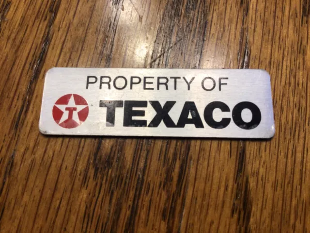 Rare Texaco Property Plate with free shipping
