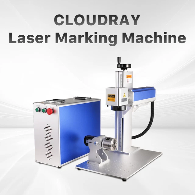 60W JPT M7 200*200 & 300*300 mm Fiber Laser Marking Machine With D80 Rotary Axis