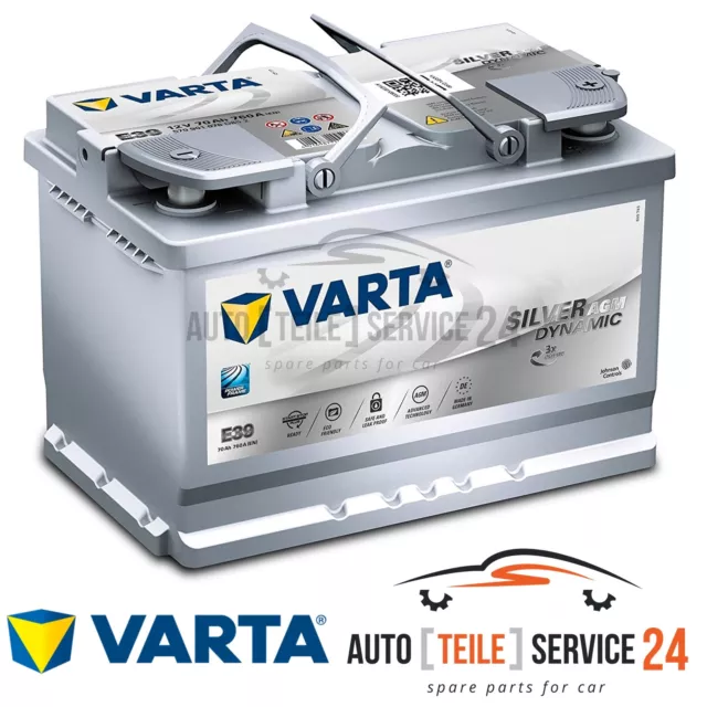 Batteria Auto Varta Silver Dynamic E39 12V 70Ah 760A Agm Start&Stop Audi Vw Bmw