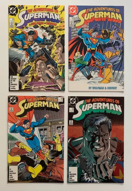 Adventures of Superman #428, 429, 430 & 431 comics (DC 1987) 4 x VF+/- issues