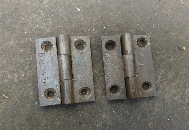 One Pair of old 2" baldwin hinges cast iron