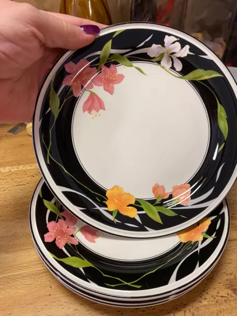 4 Vintage Sangostone Memories Salad Plate 3665 Dishes 1980s-1990s 7 3/4"