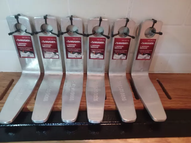 Lot with 6 Husky L Shaped Holder Hanger Hook for Air Pneumatic Tools Medium