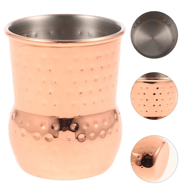 Compact Coffee Cup Multi-function Water Copper Drinking Cups for Mule Rose Gold
