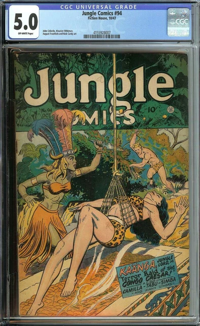 Jungle Comics #94 Cgc 5.0 Ow Pages // Golden Age 1947