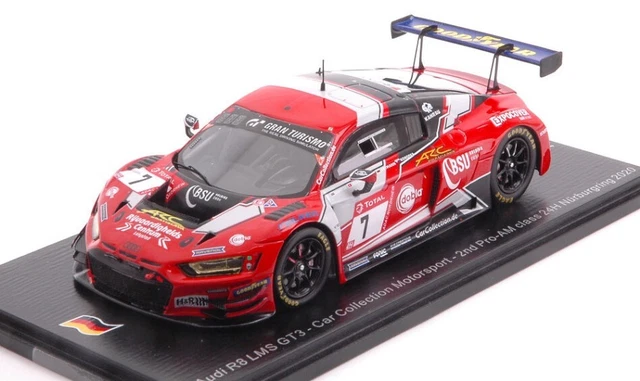 Miniature Lamborghini Huracan 1/43 Spark GT3 Evo No.7 Konrad Motorsport 24h Nürburgring 2022